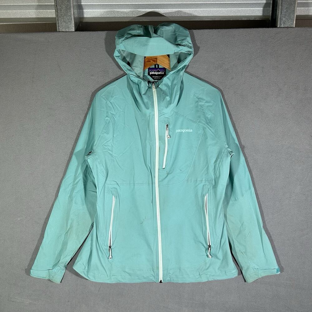 PATAGONIA Stretch Rainshadow Full Zip Hooded Jacket Women’s XL Blue 84810